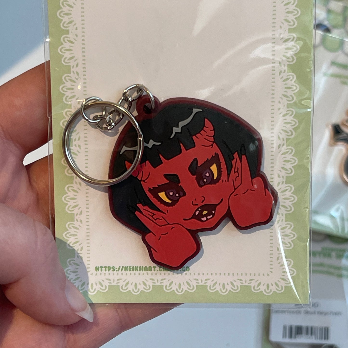 Red Demon PVC Keychain