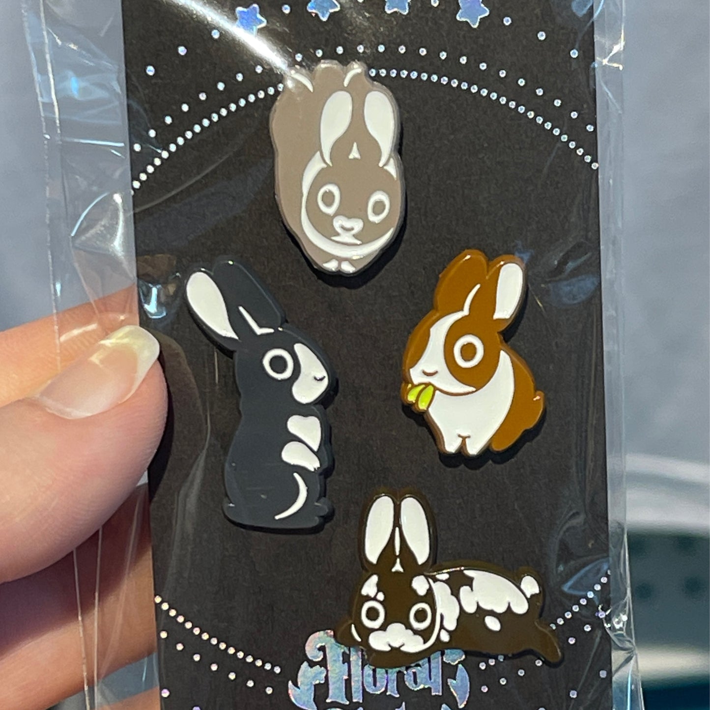 Pin Set Spotty Bunnies