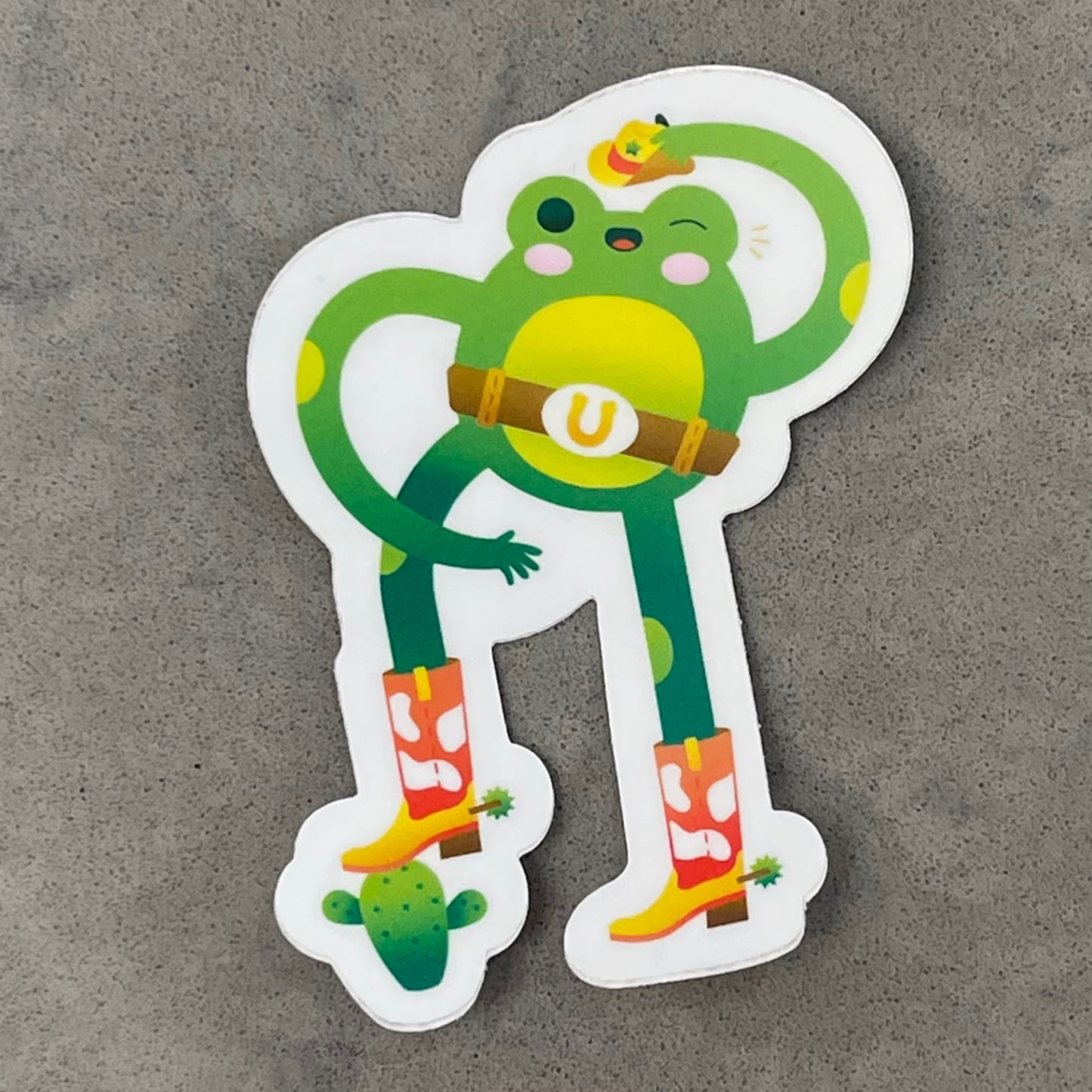 Froggy Cowboy Sticker