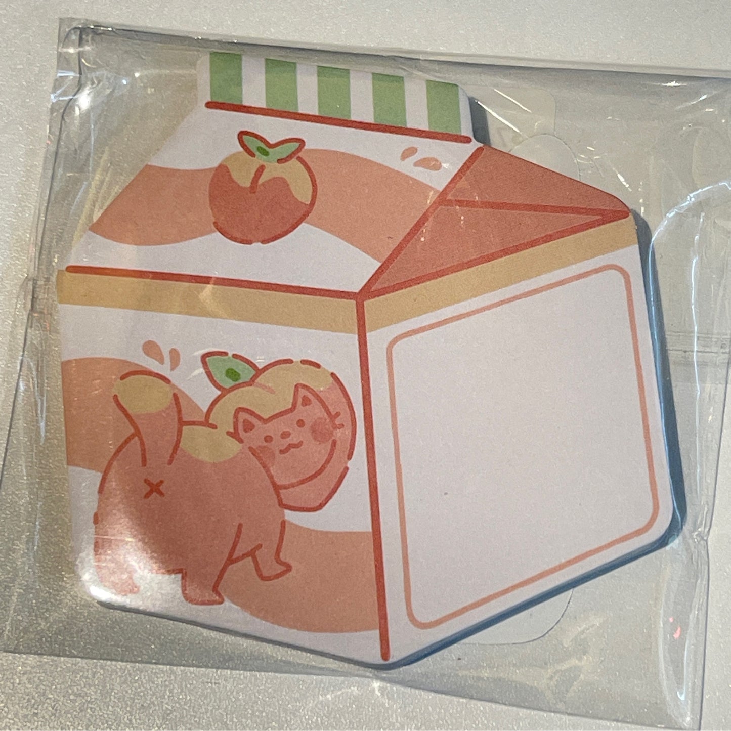 Peach Tea Cat Sticky Notes