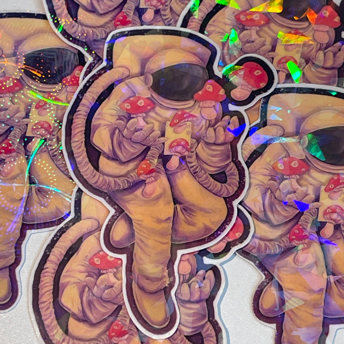 Holo Space Man Sticker