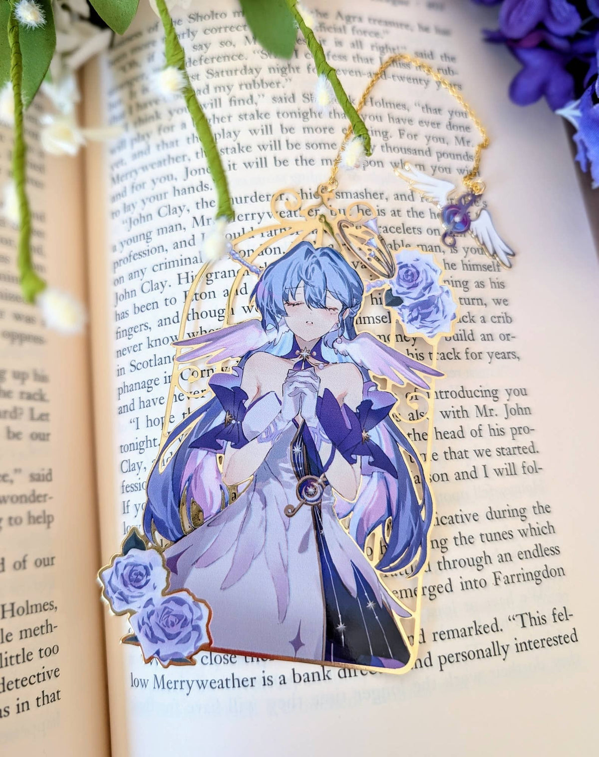 Robin (Honkai Star Rail) Gold Plated Metal Bookmark
