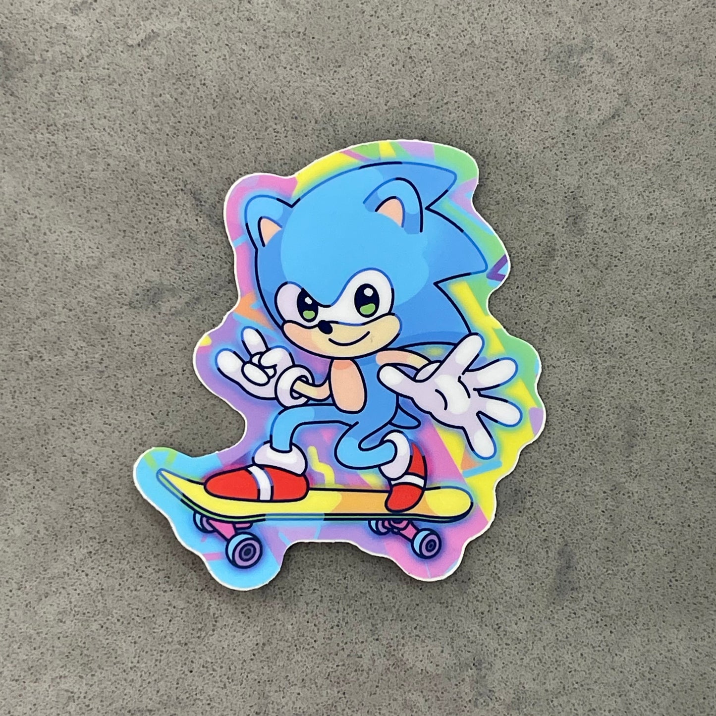 Skateboard Sonic Sticker