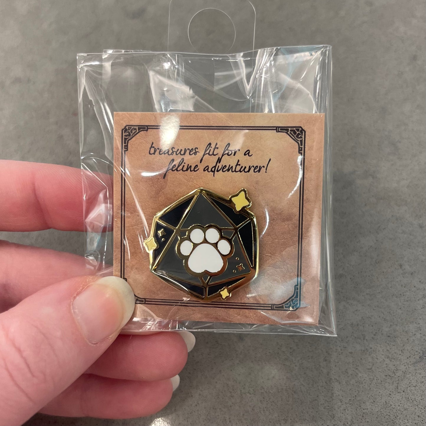 18A - Black/Gold Dice Enamel Pin