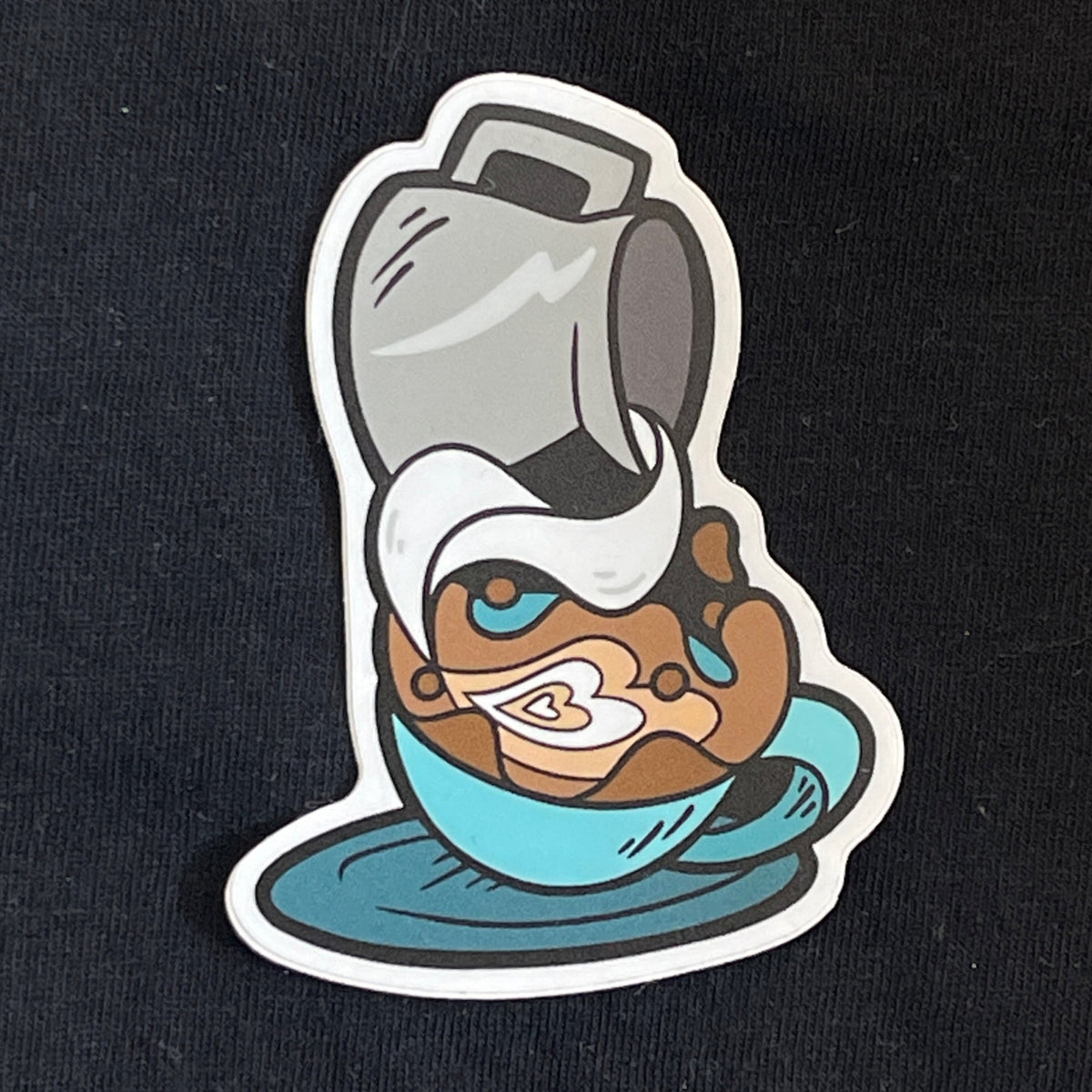 Coffee Pouring Into Cup Sticker