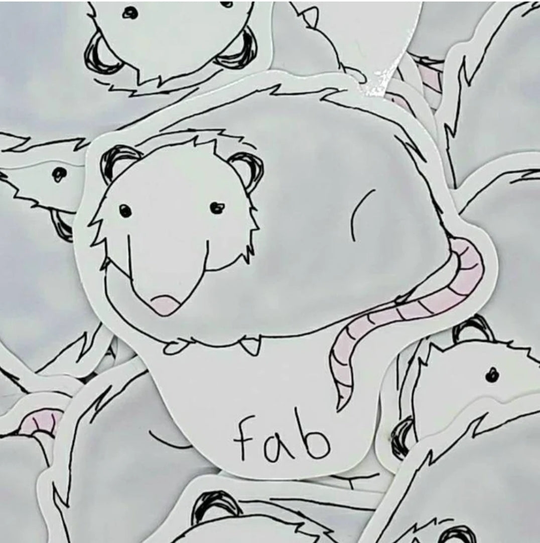 Fab Possum Sticker