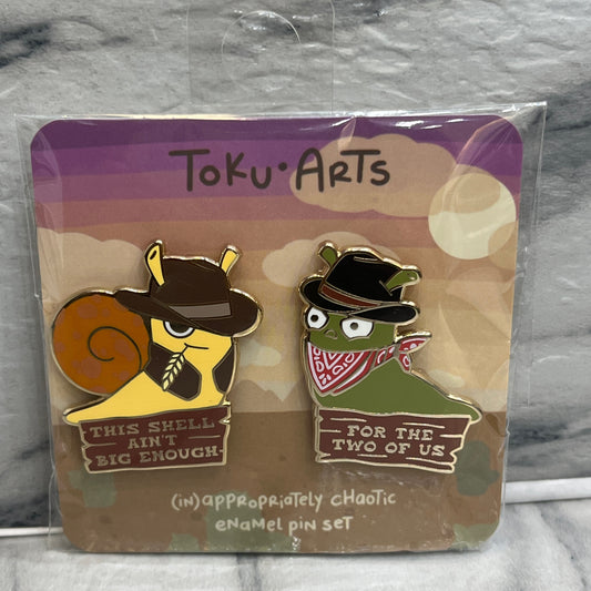 Cowboy Snails Pin Set
