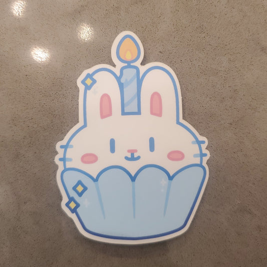 Bunny Cupcake Sticker
