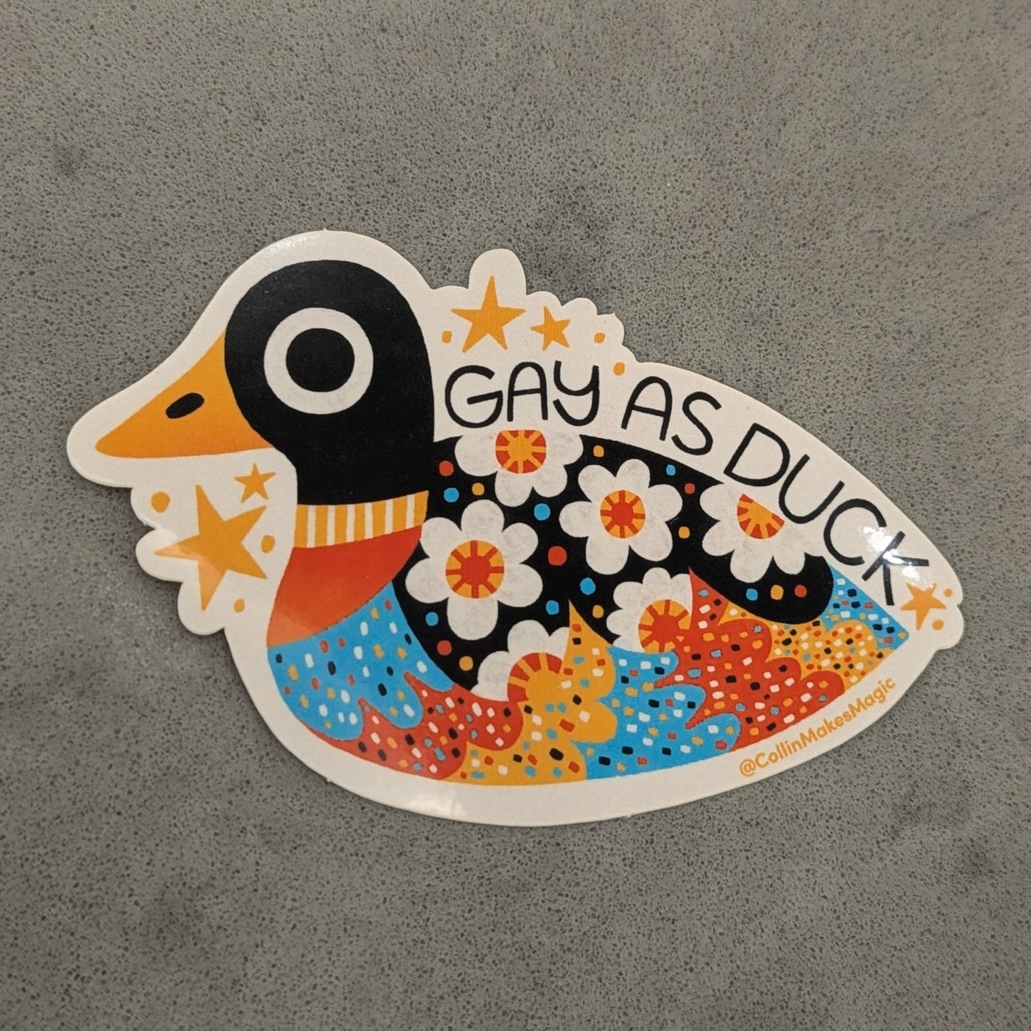 Gay as Duck Vinyl Sticker