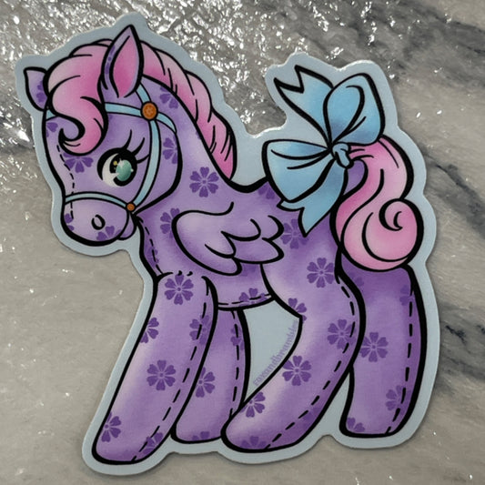 purple pony sticker