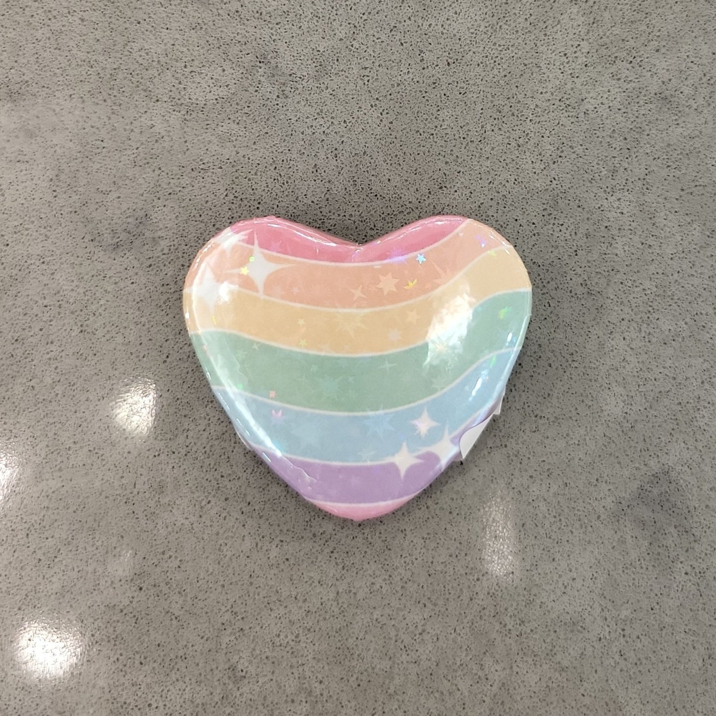 Mini Heart Pride Flag Buttons