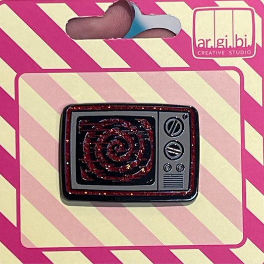 Hypno TV - Red Enamel Pin