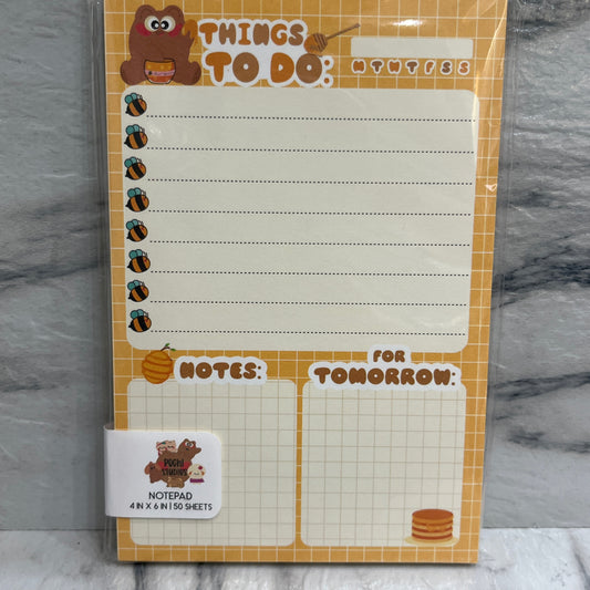 Yellow Things To Do Bear Honey Stationary