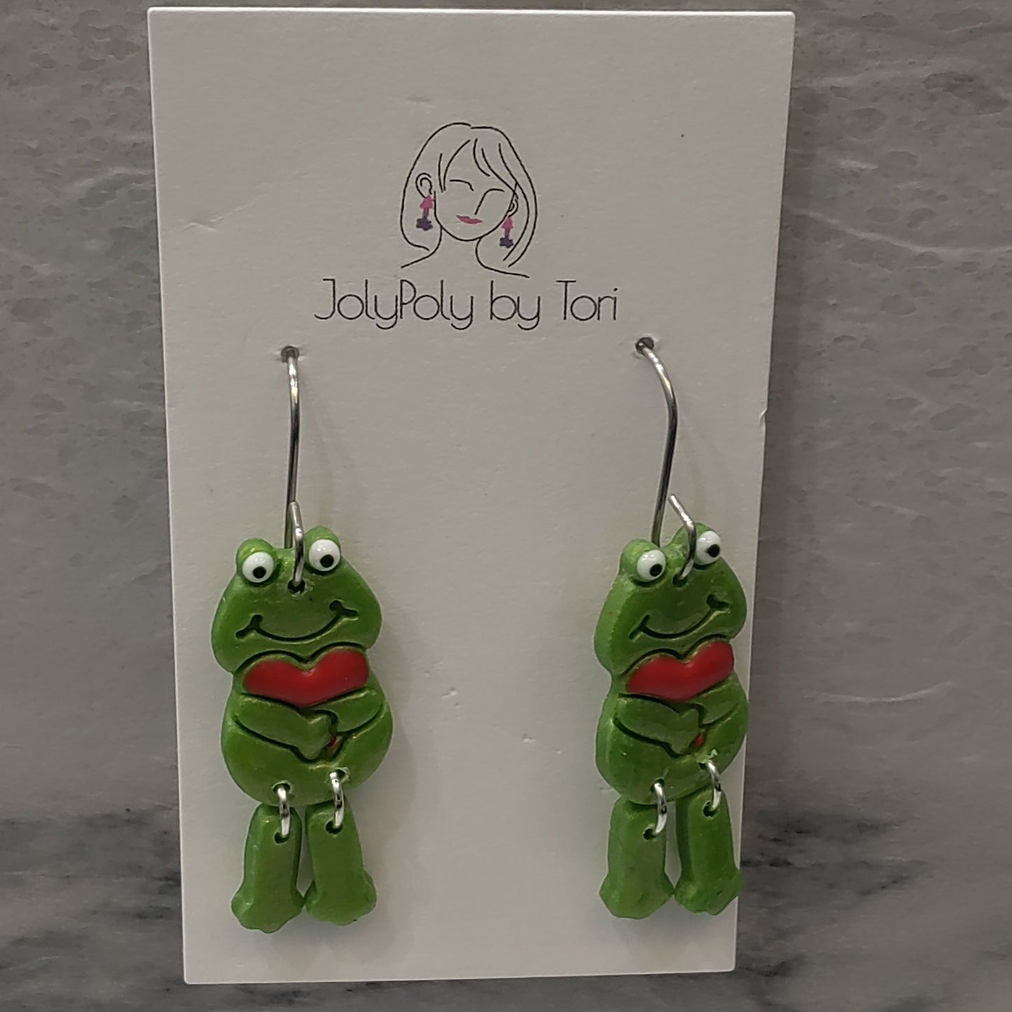 Heart Frog Earrings