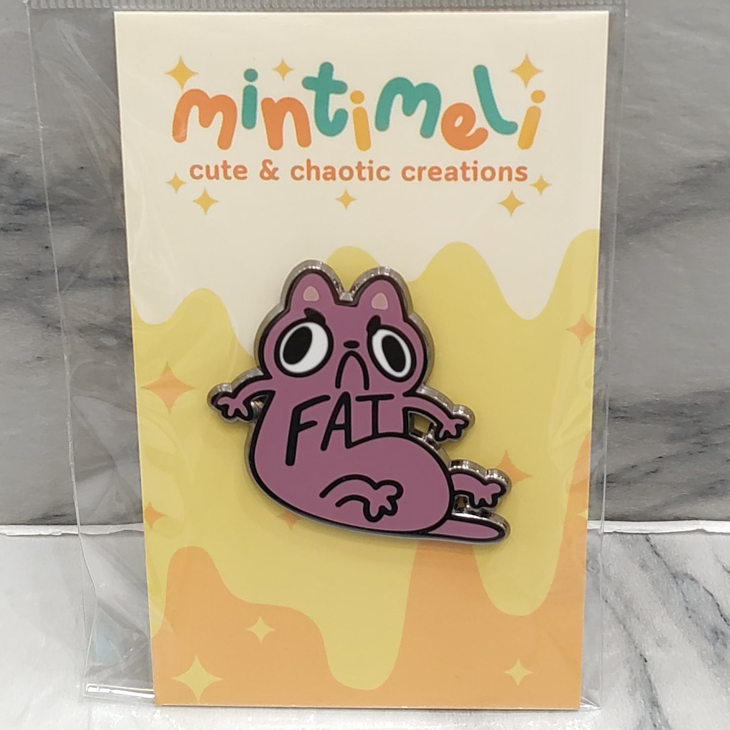 Fat Cat Enamel Pin