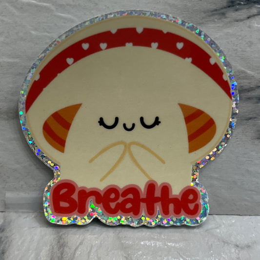 Breathe Girl Mushroom sticker