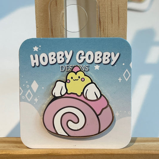 Roll Cake Frog Enamel Pin