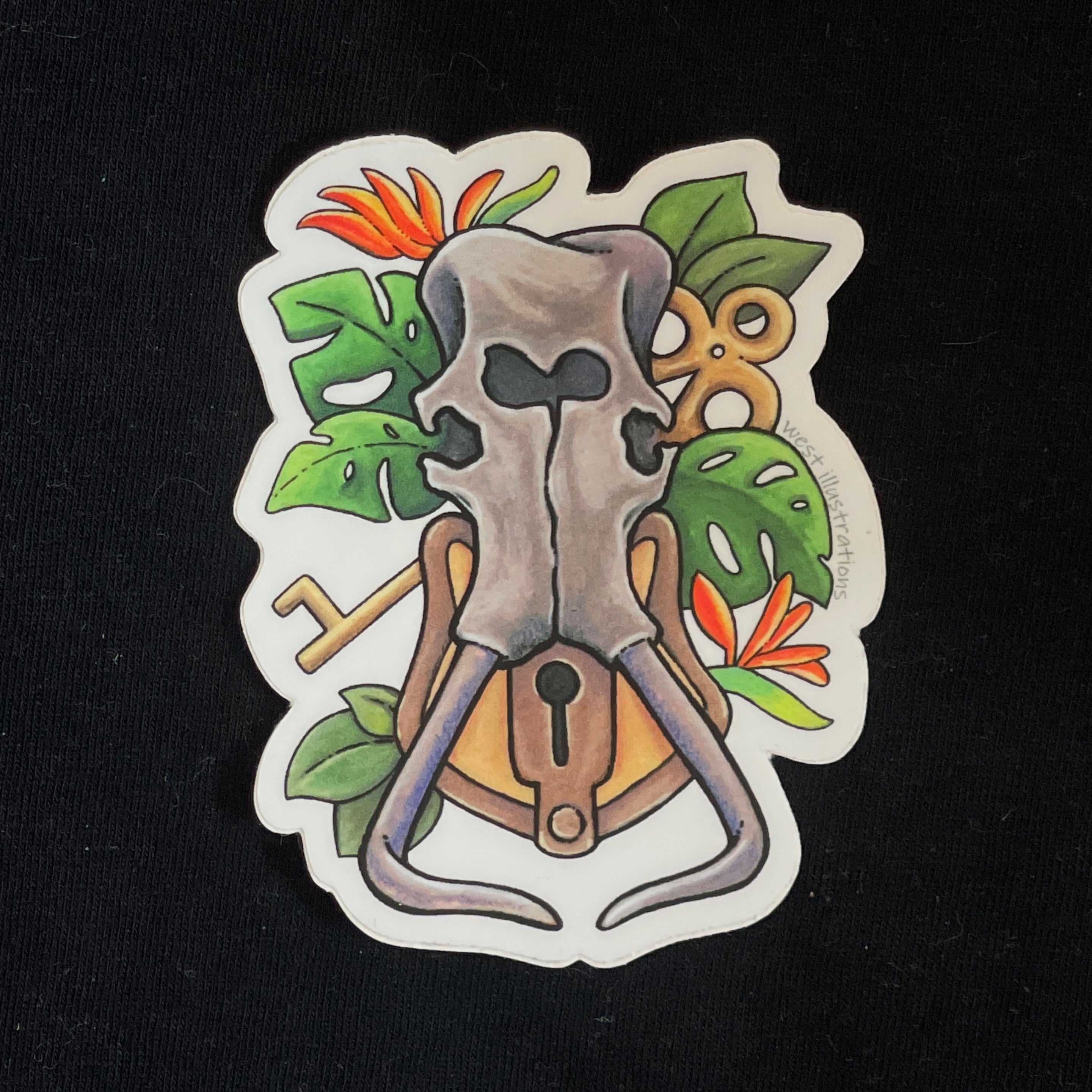 Lock and Key Sticker – Beetlebug Art Collective