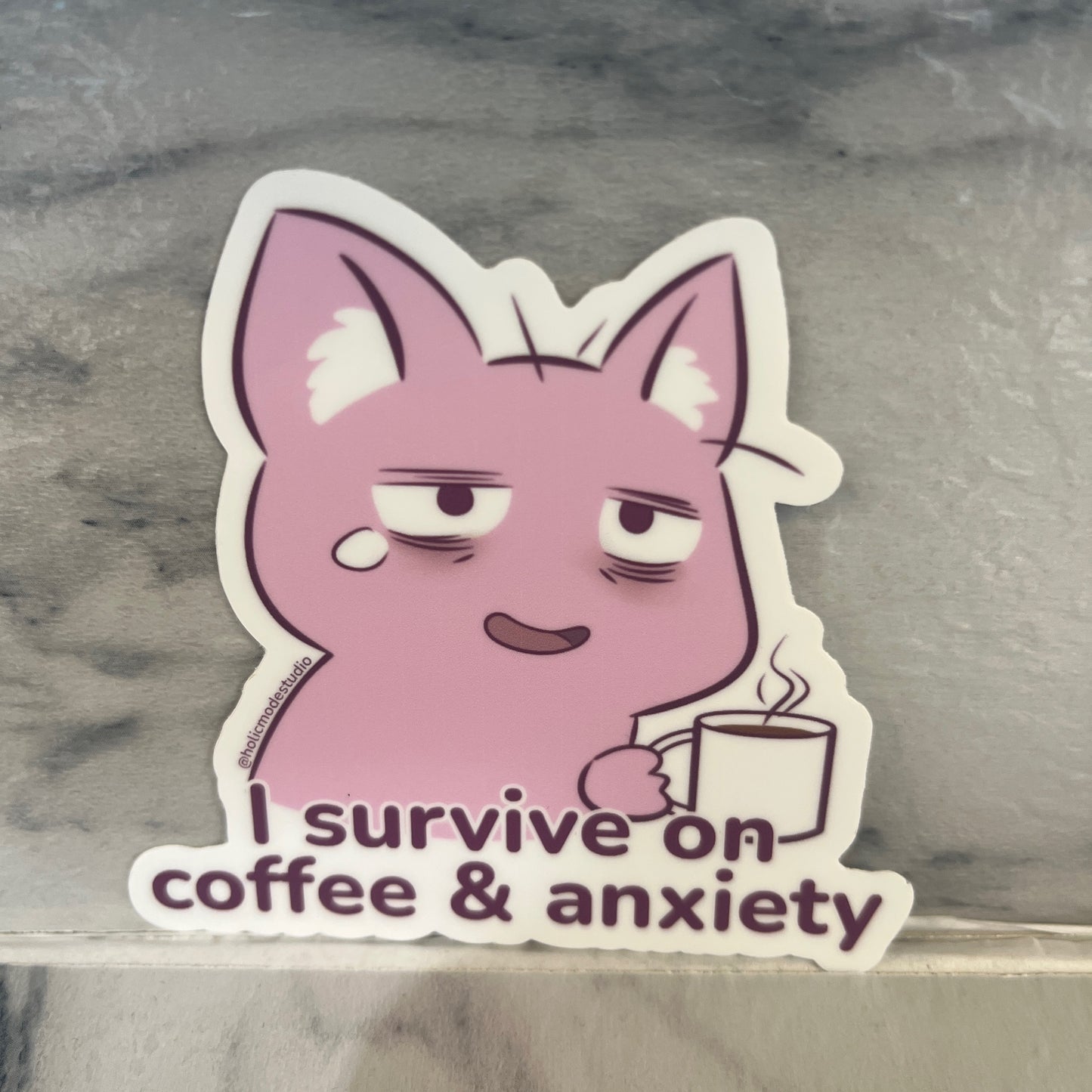 Coffee and anxiety sticker by Holic Mode