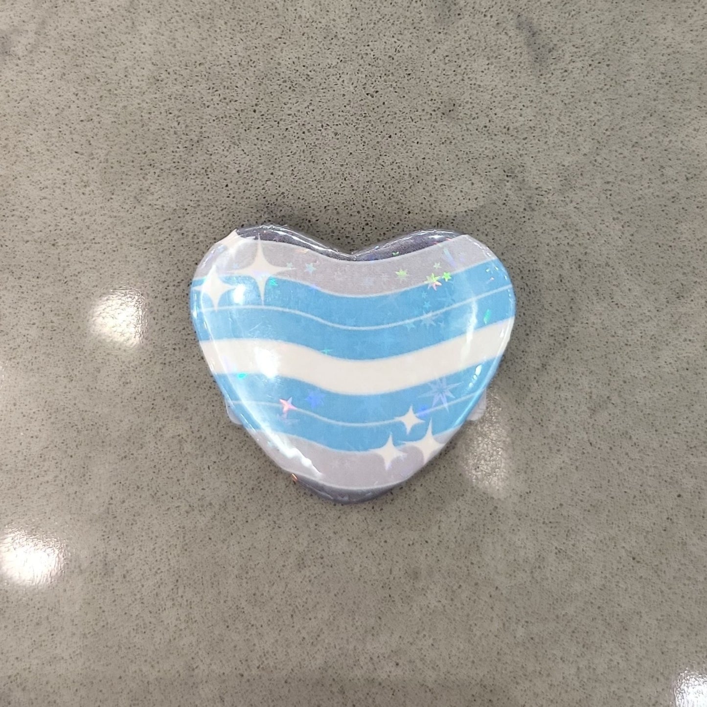 Mini Heart Pride Flag Buttons