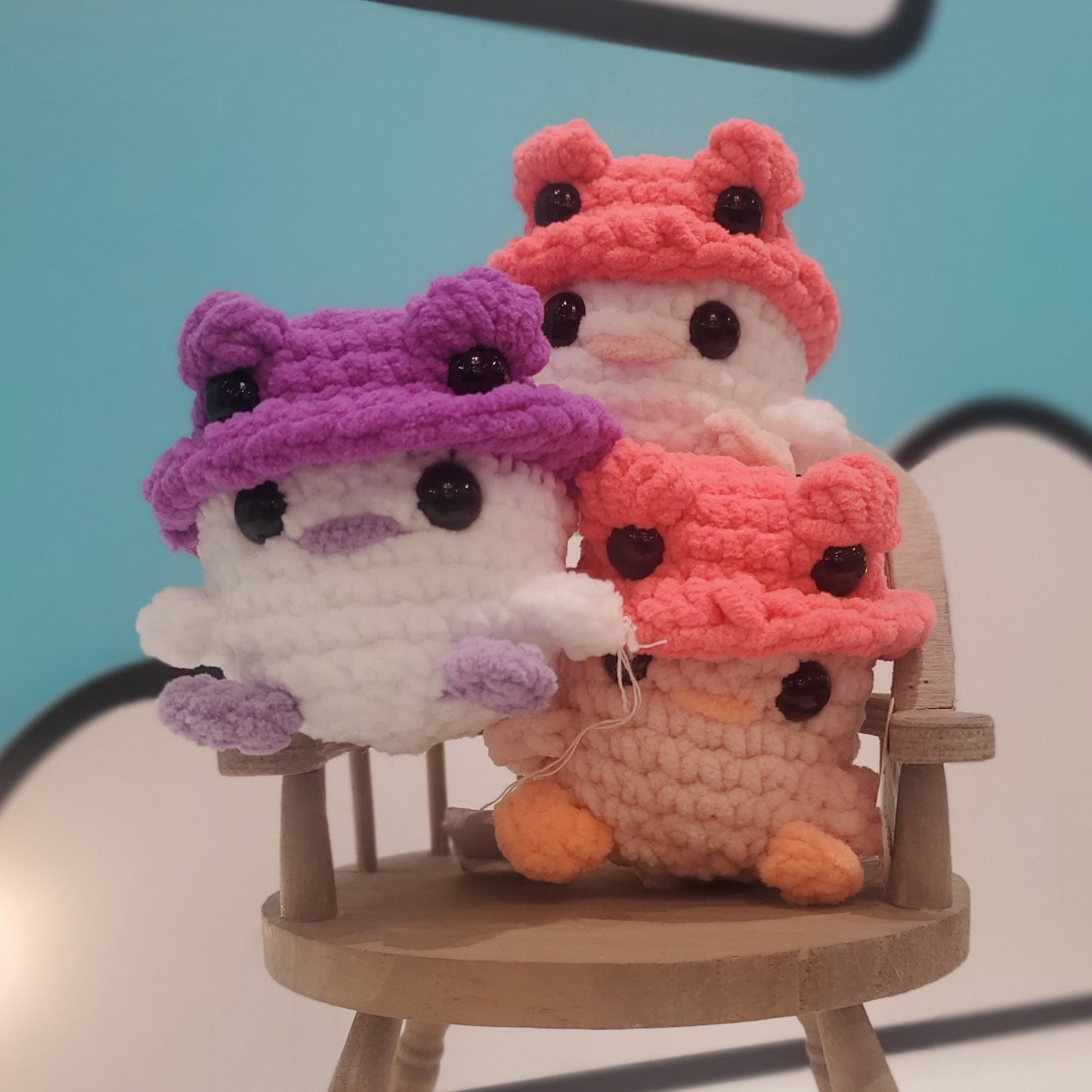 V Day Duck with Frog Hat