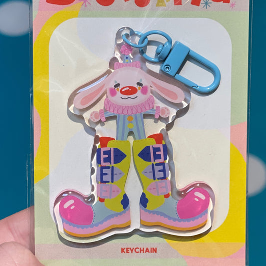 Clown Bunny Keychain