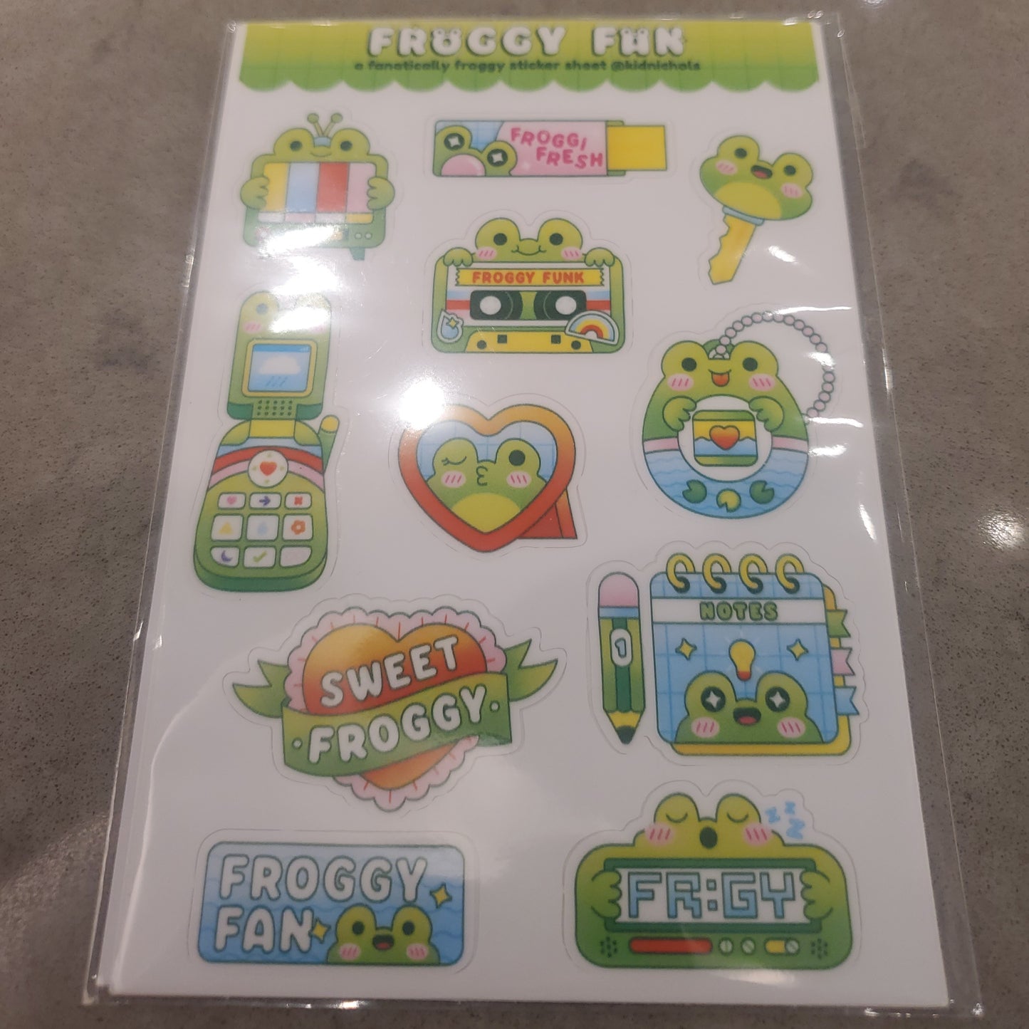Froggy Fan Sticker Sheet