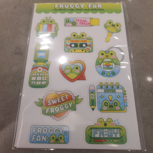 Froggy Fan Sticker Sheet