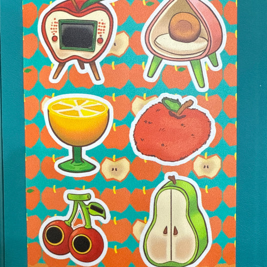 Fruits Furniture Set Sticker Sheet