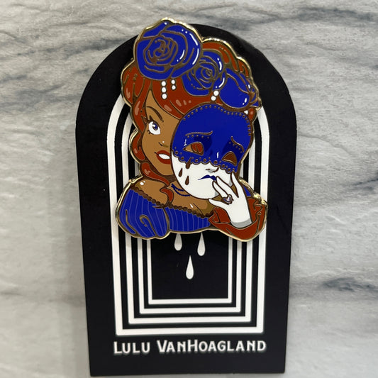 Sad Mask enamel pin