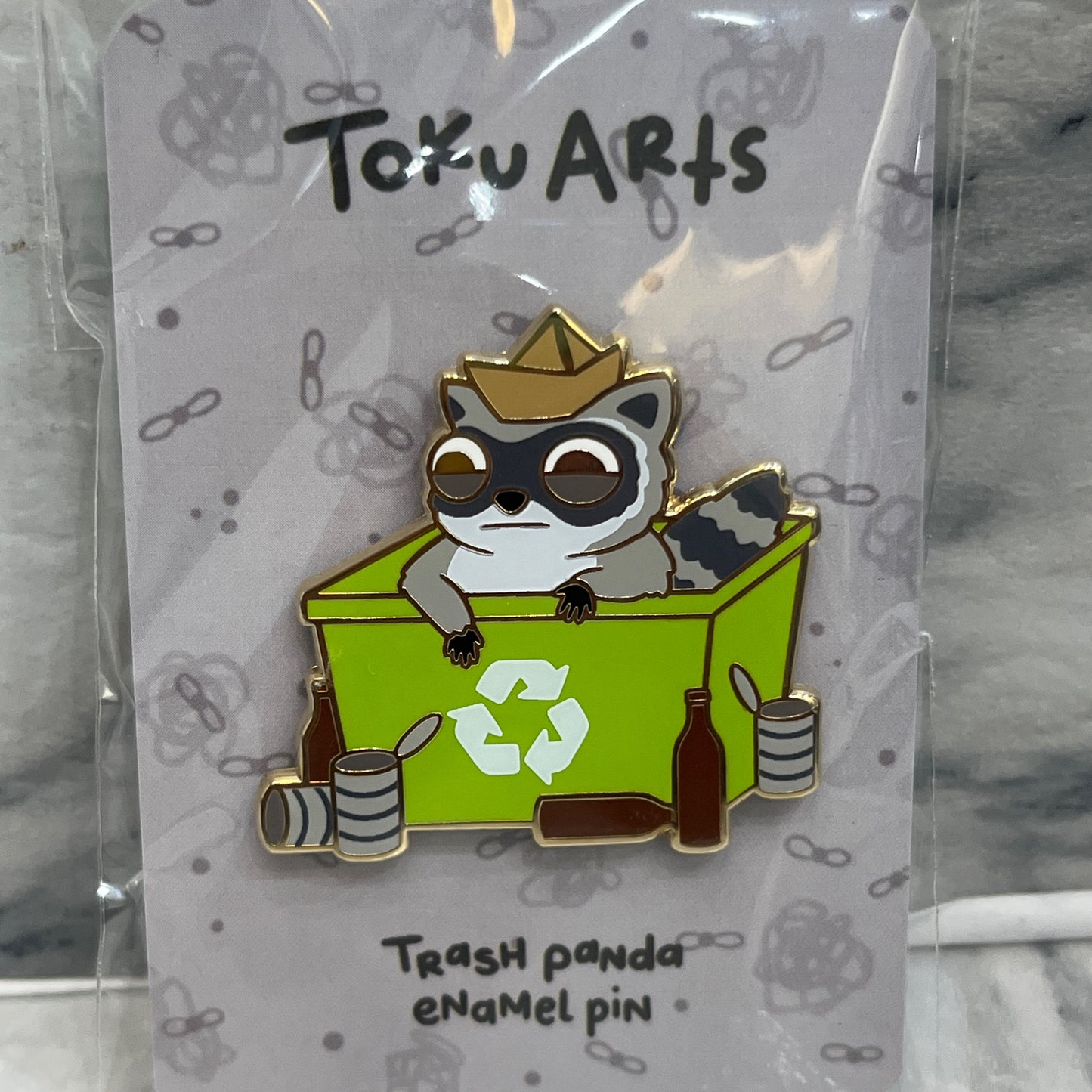 Recycle Raccoon Enamel Pin