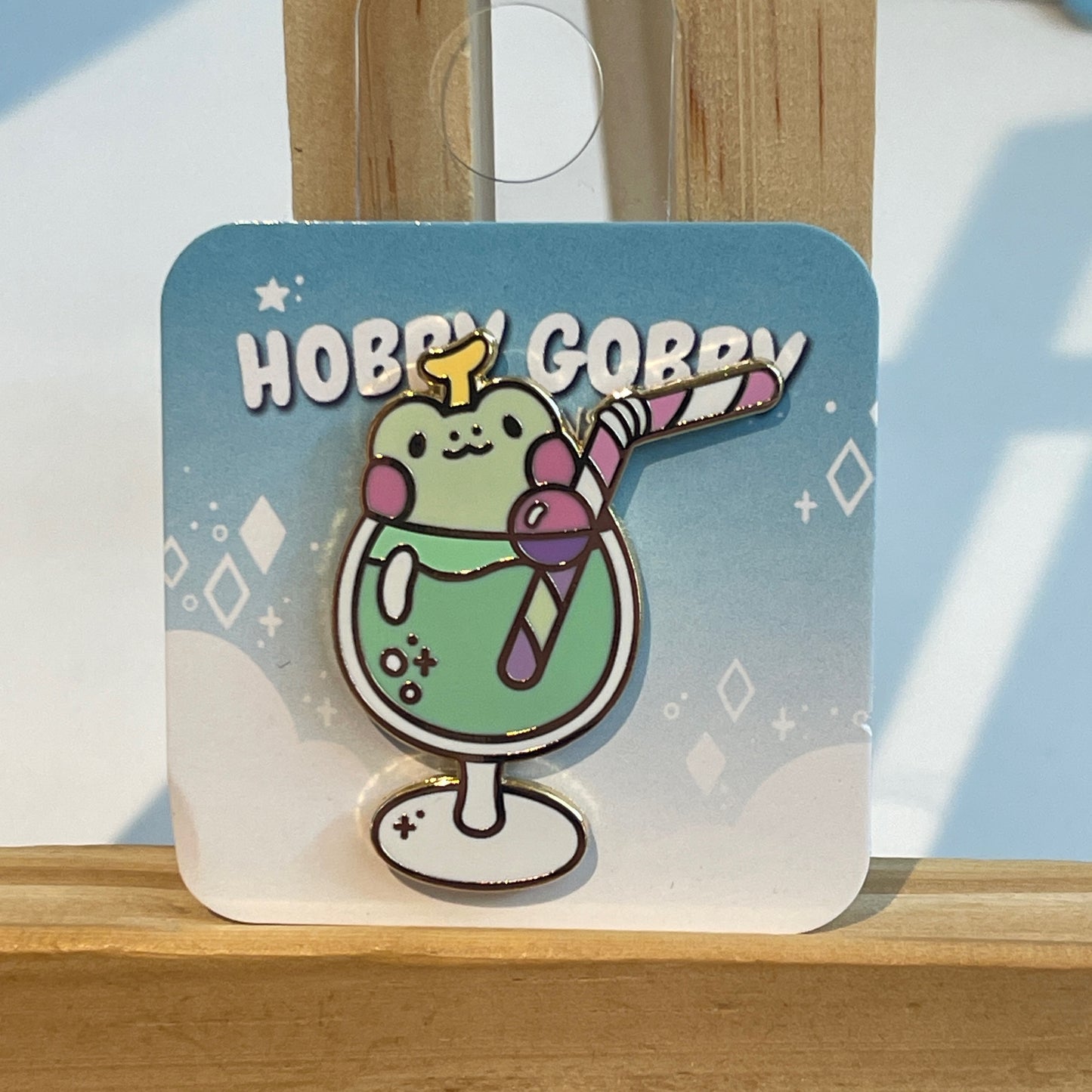 Melon Soda Frog Enamel Pin