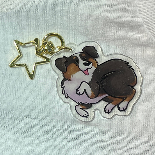 Australian Shepherd - Tricolor Keychain