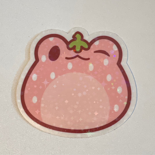 Strawberry Frog Sticker
