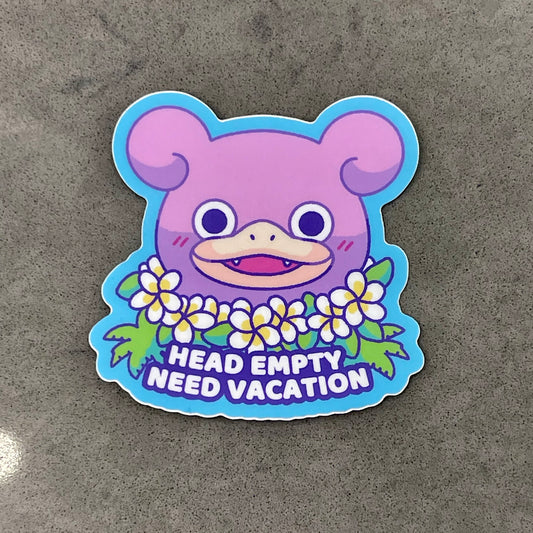Slowpoke Vacation Sticker
