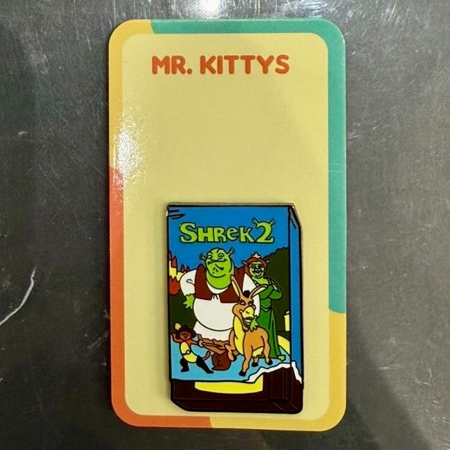SHREK ON VHS ENAMEL PIN