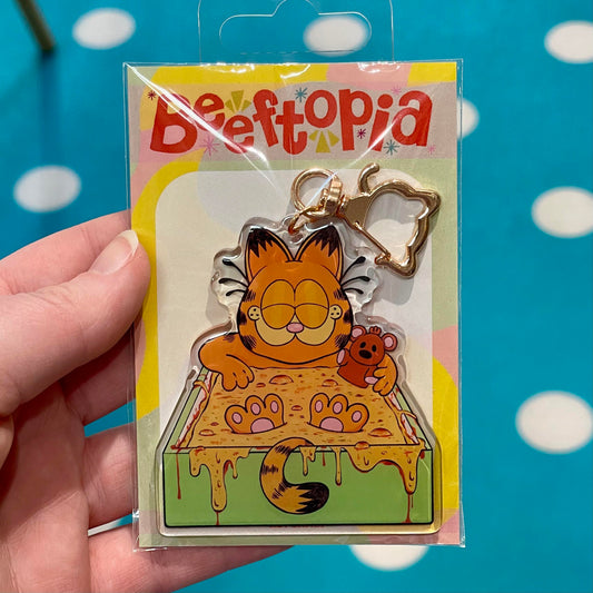 Lasagna Cat Keychain