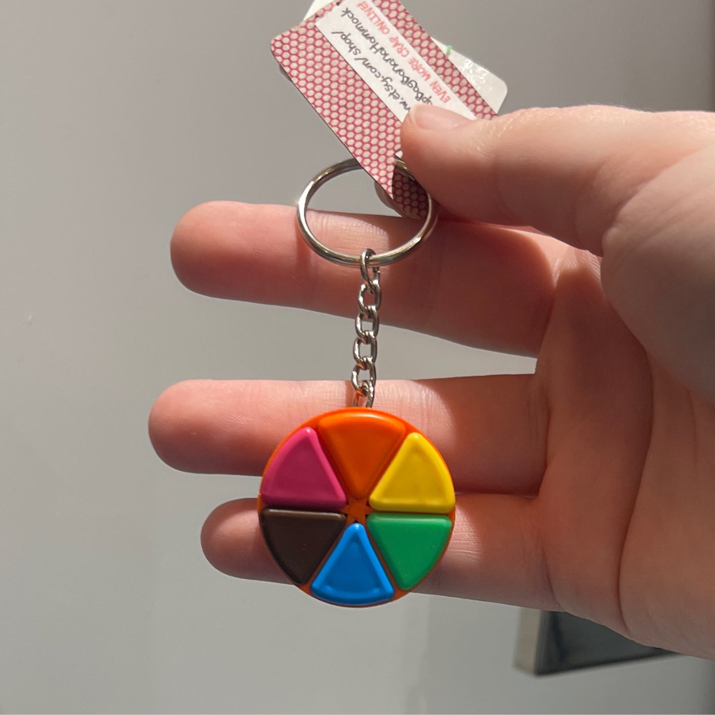 Trivial Pursuit Orange Keychain