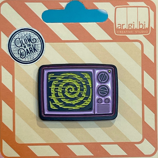 Hypno TV - Violet Enamel Pin