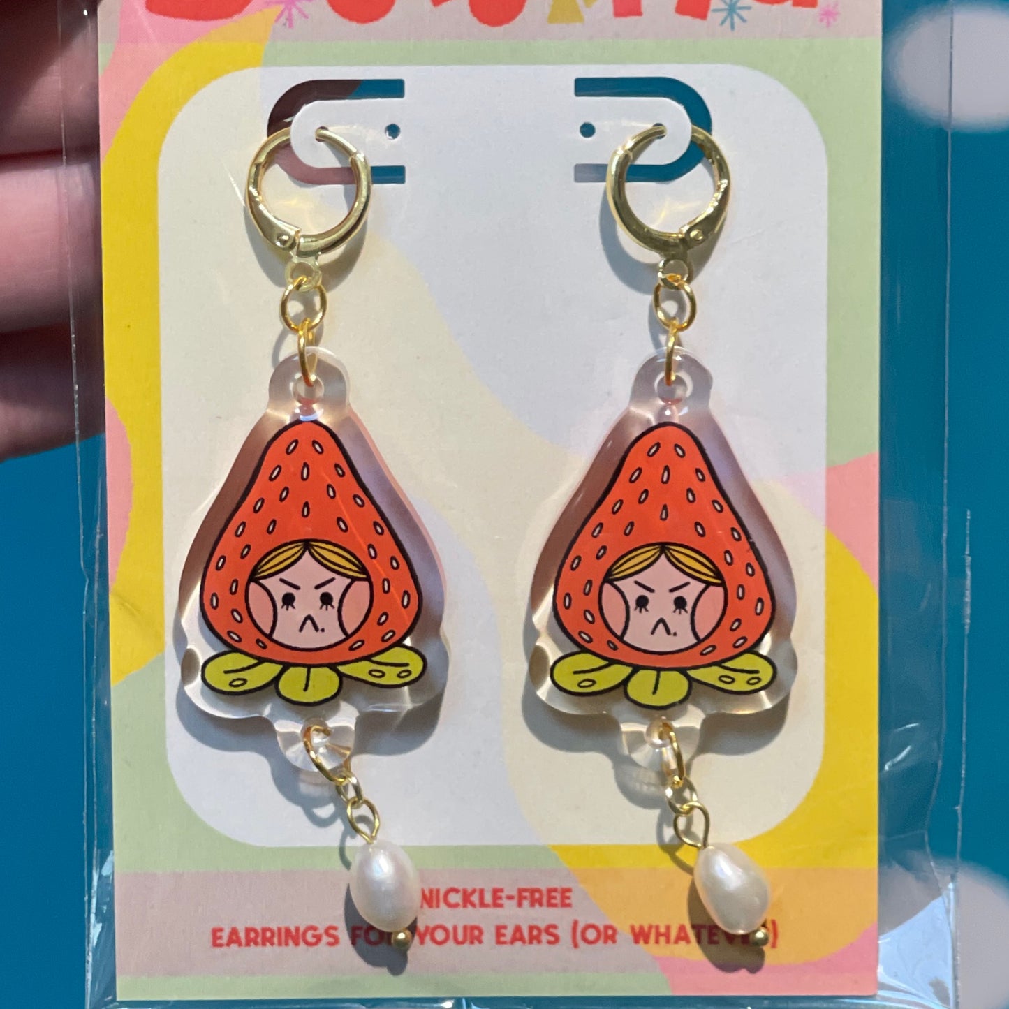 Sour Strawb Earrings