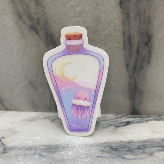Jellyfish Bottle Sticker