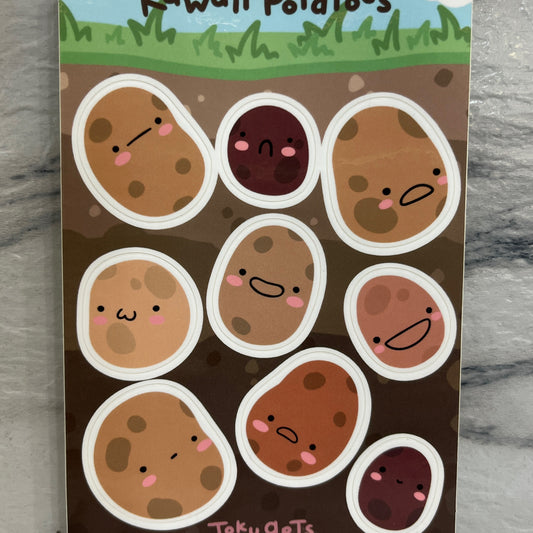 Kawaii Potatoes Sticker Sheet