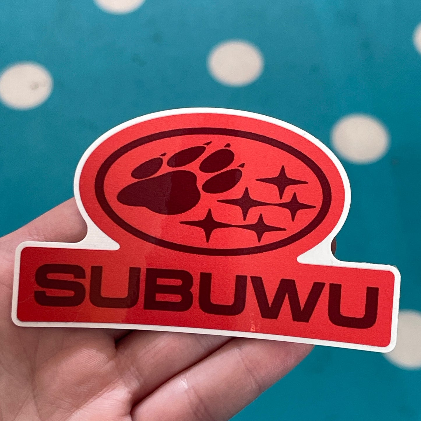 Subuwu - Red Vinyl Sticker