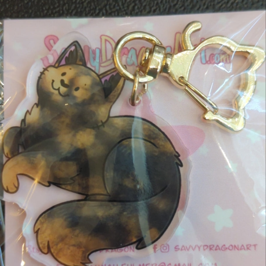 Cat - Tortie Keychain