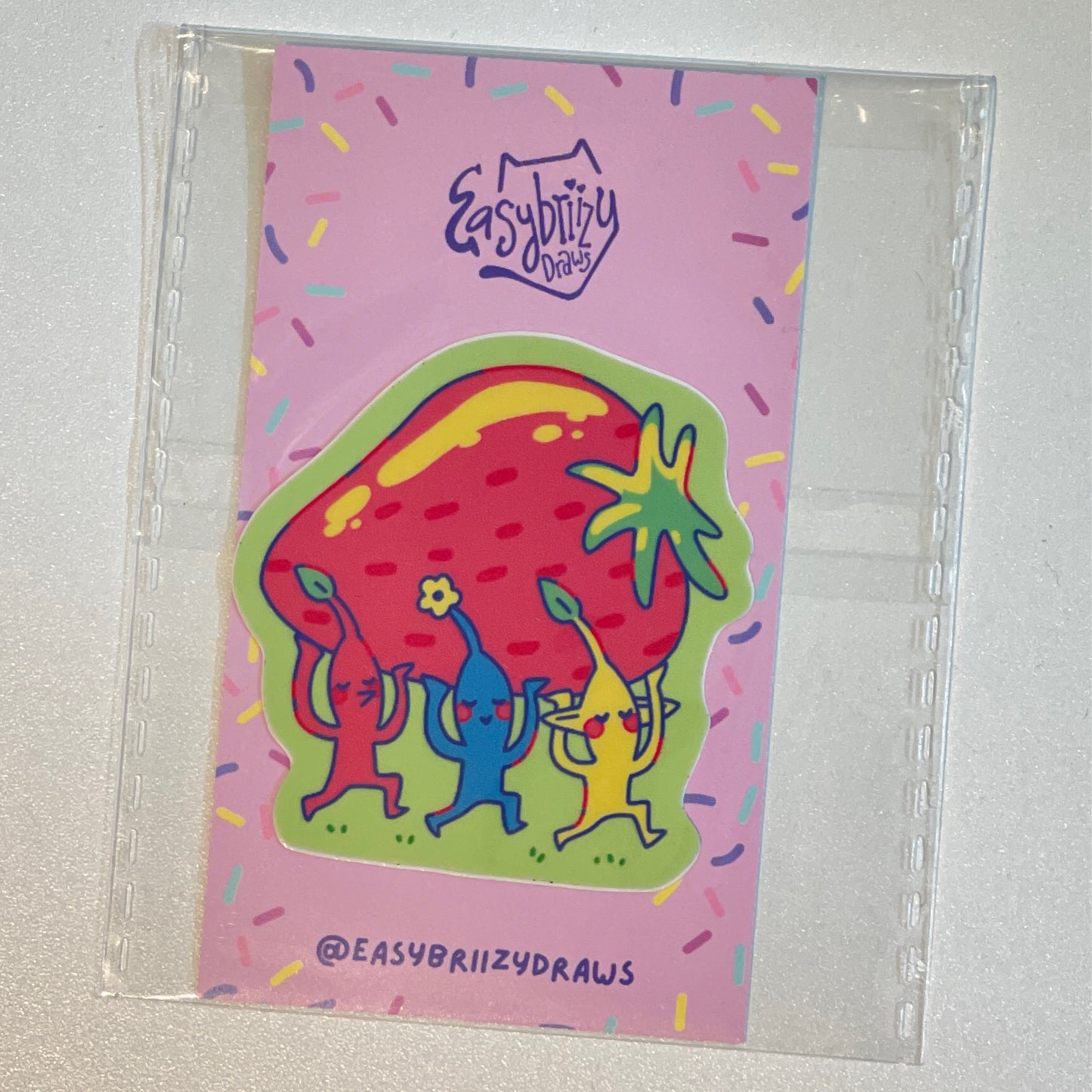 Pikmin and Strawberry Sticker