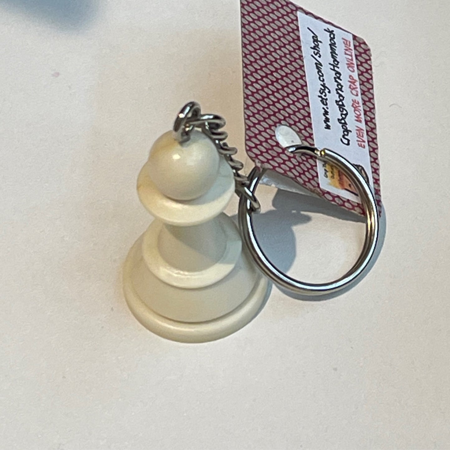 Chess White Pawn Keychain