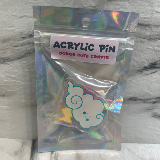 Windy Cloud Acrylic Pin