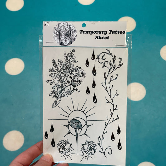 August Antoinette Temporary Tattoos