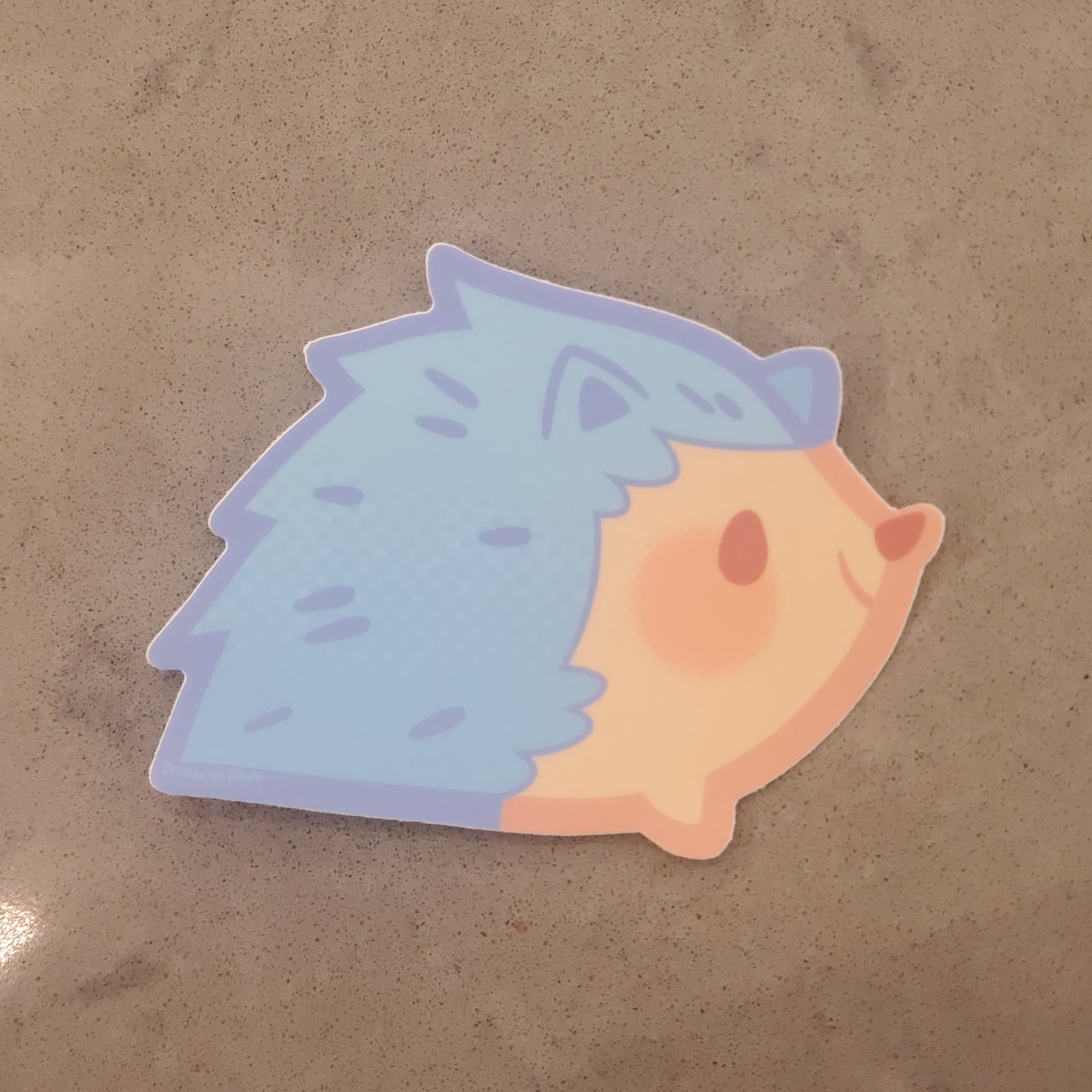 Blue Hedgehog Vinyl Sticker