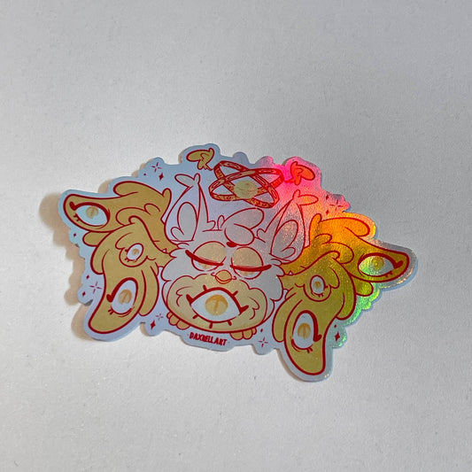 Holo Angel Furby Sticker